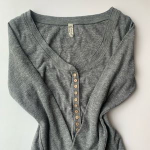 Free People Dylan thermal henley bodysuit